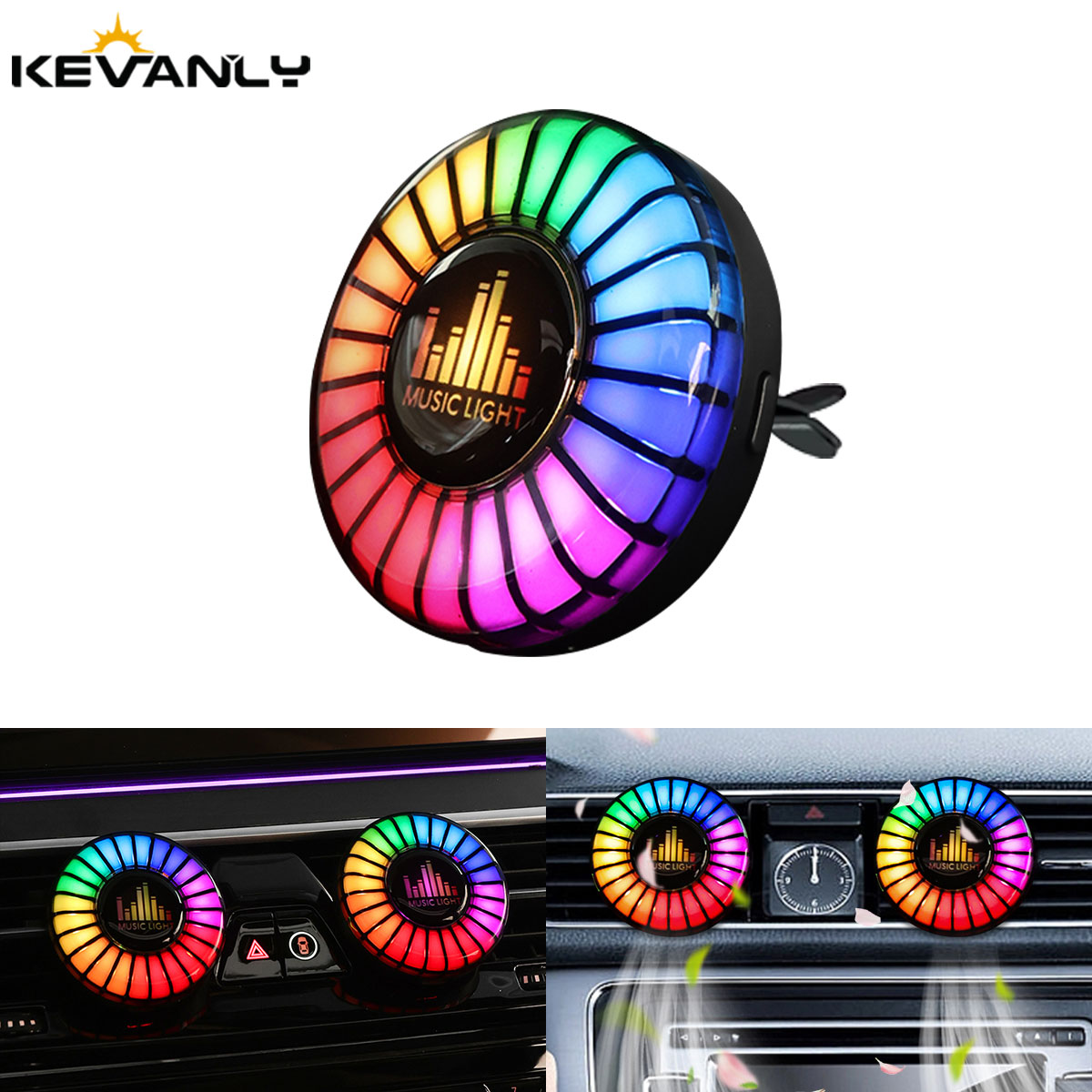Audio Music Light - Lâmpada de Ritmo Musical para Carro,