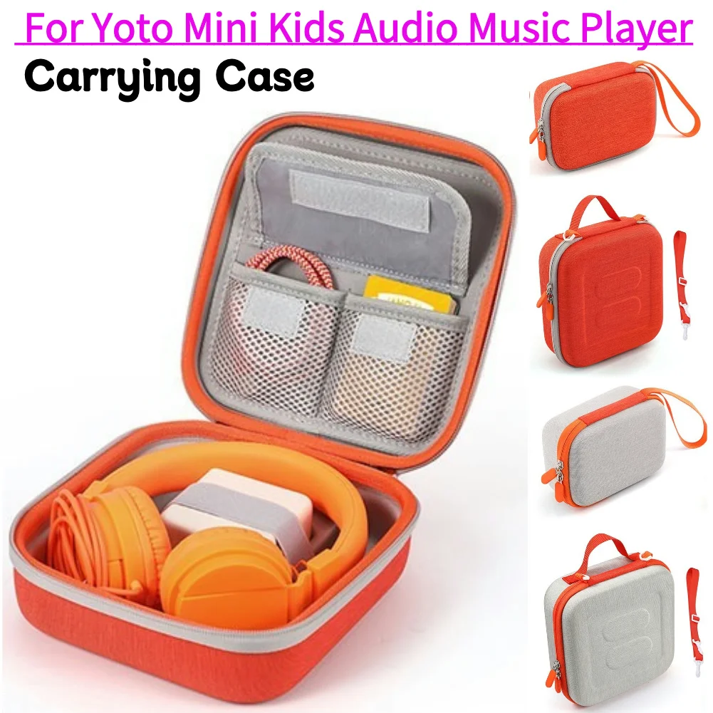 Audio Music Com - Estojo Rígido Laranja para Yoto Mini