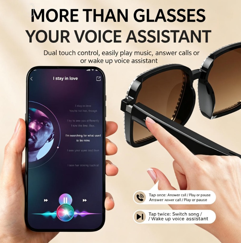Óculos de Sol Inteligentes com - Audio Music Bluetooth avaliação e preço