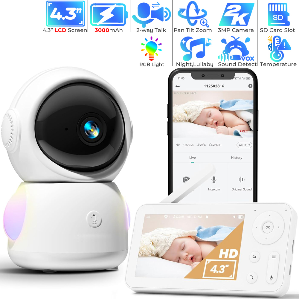 Monitor de bebê wi-fi com cont - Audio Music Google avaliação e preço