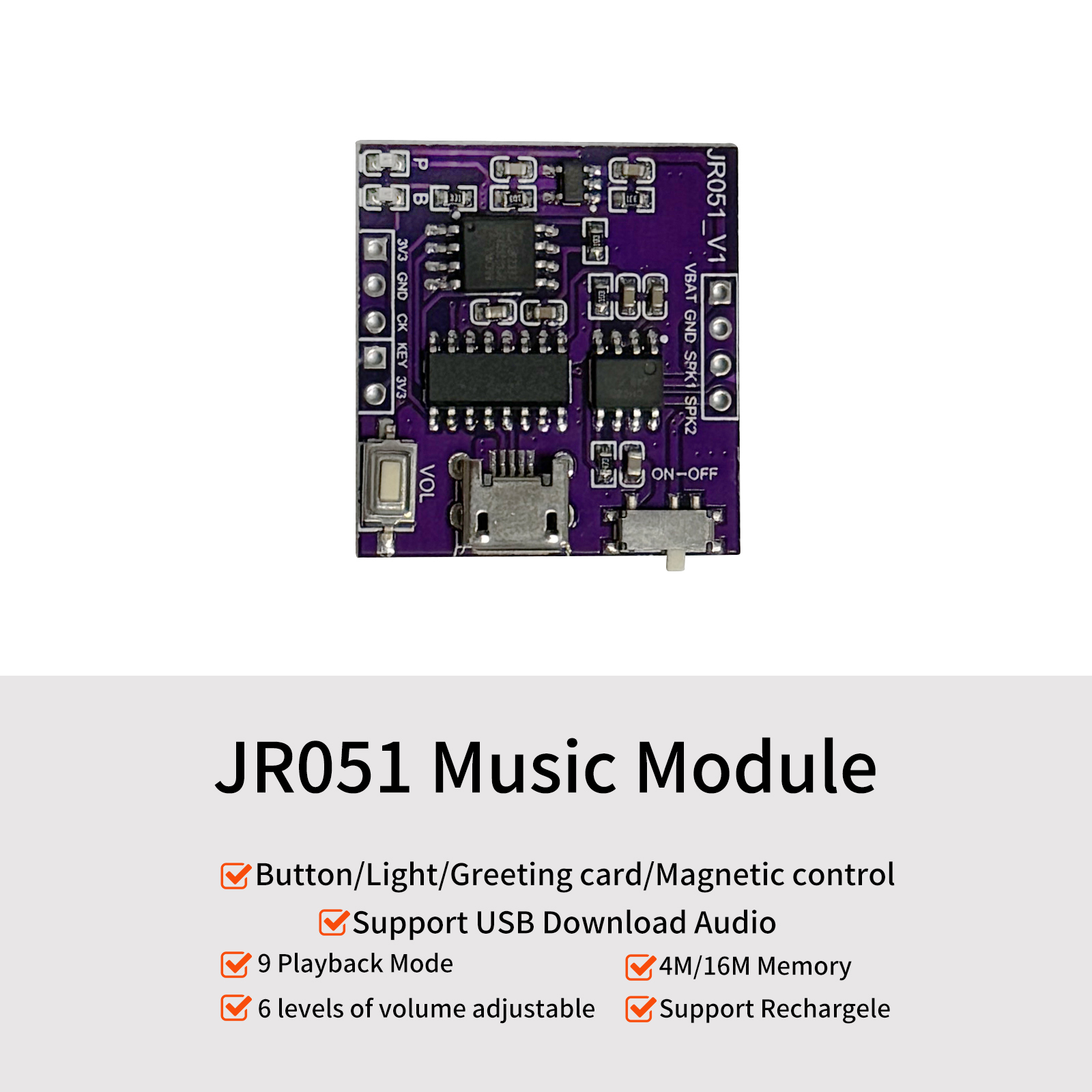 Módulo de som musical com tran - Audio Music To Download avaliação e preço