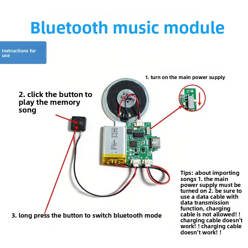 Módulo de Áudio Sem Fio Recarr - Audio Music To Download avaliação e preço