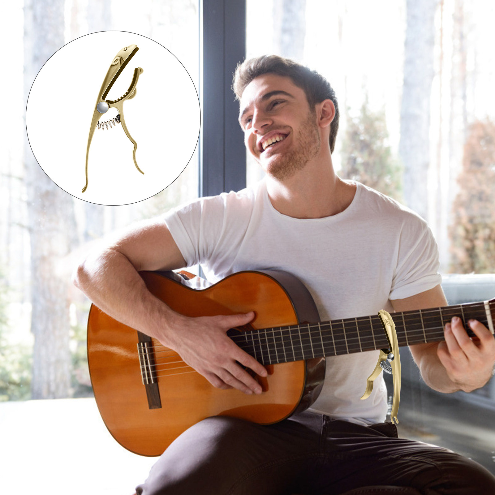 1 Peça Capotraste de Guitarra  - Guitar Capo Clip avaliação e preço