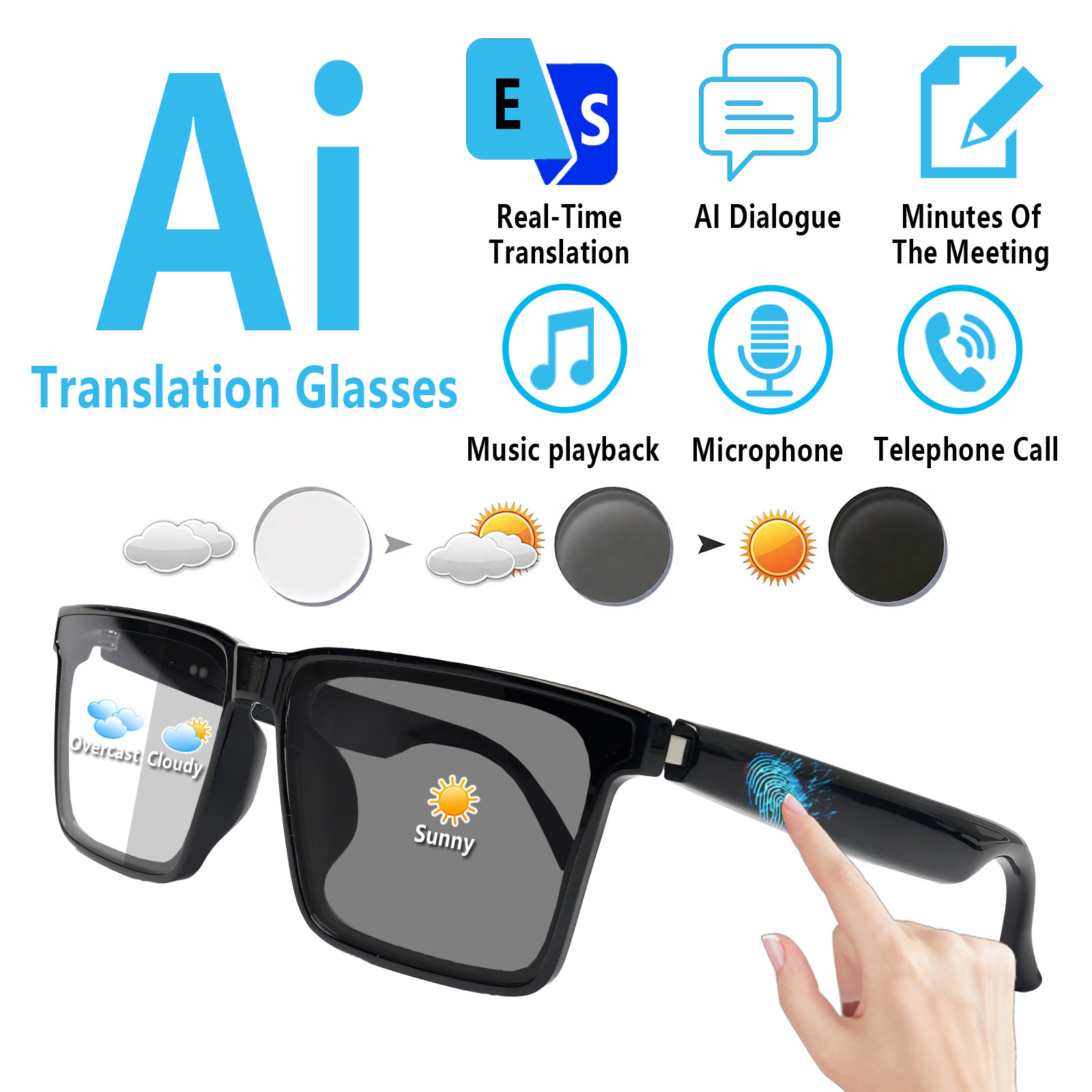 Óculos de Áudio Inteligentes c - Audio Music Bluetooth avaliação e preço