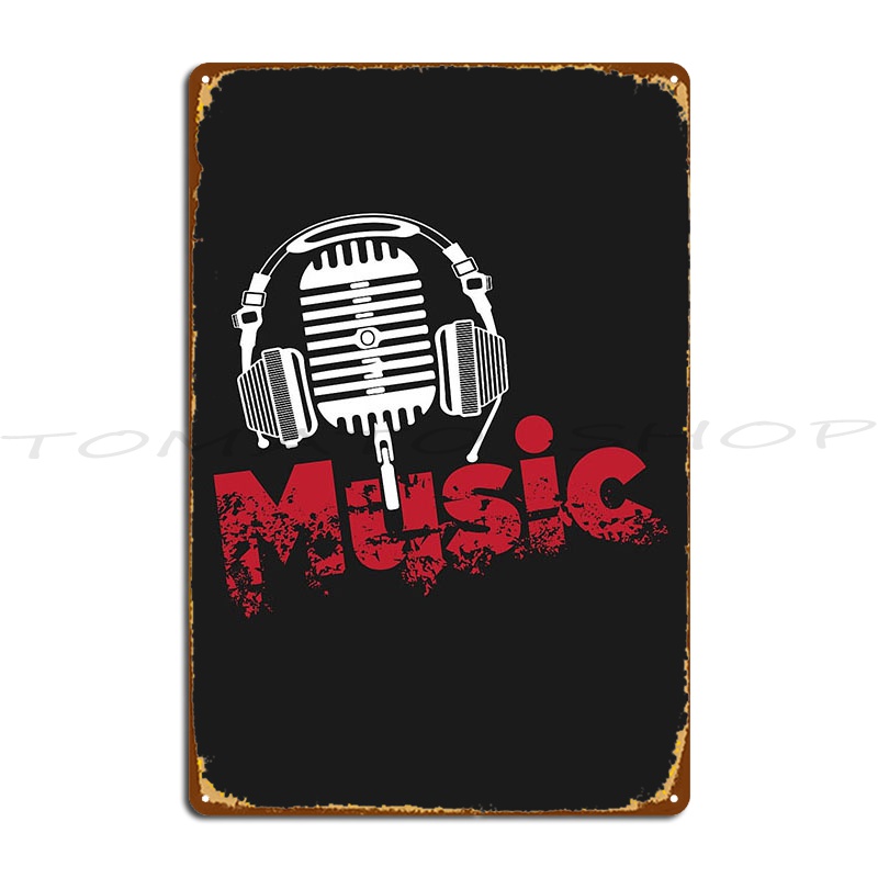 Placa de Metal Impressa Decora - Audio Music Com avaliação e preço