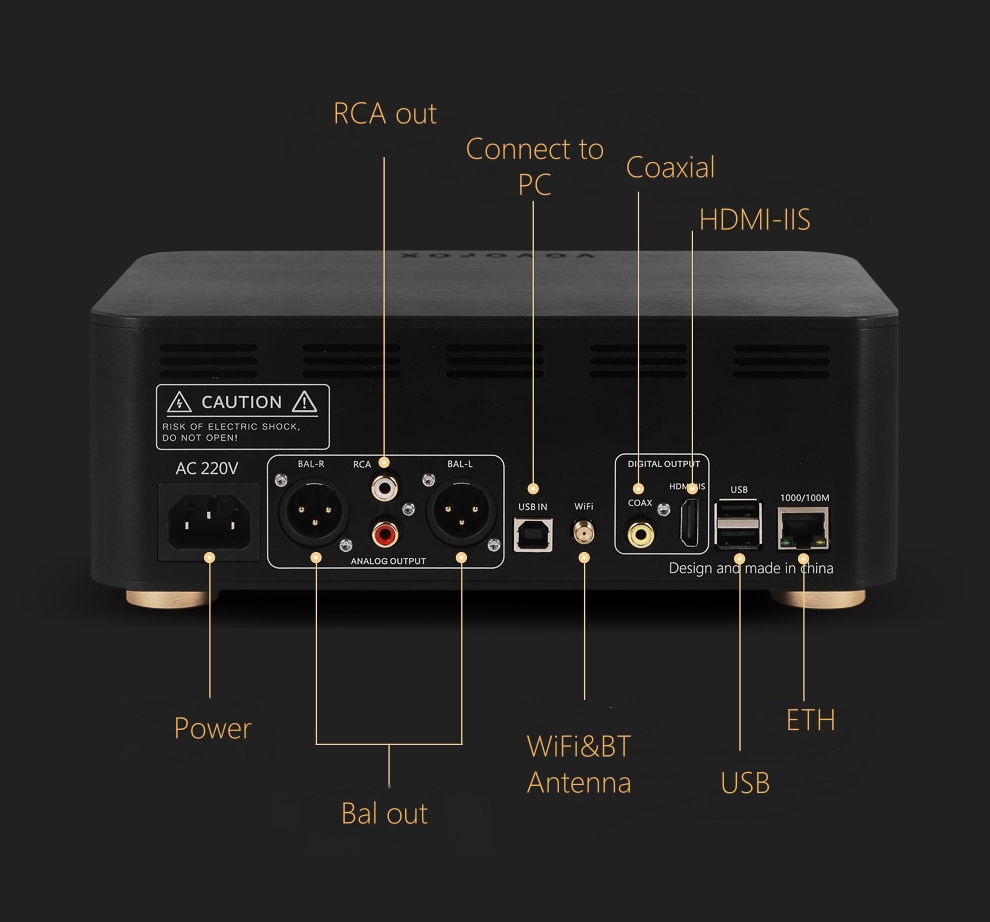 VOVOFOX-HiFi AP05S Reprodutor  - Audio Without Music avaliação e preço